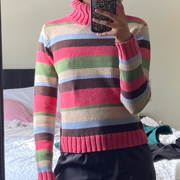 Jacob Connexion Striped Turtleneck Sweater - Picture 3 of 4